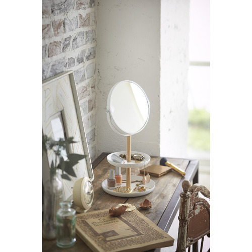 White Tosca Mirror with Tray